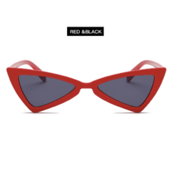 Accessories - NEW red triangle cat eye sunglasses
